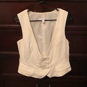 Barely worn white sleeveless blouse
